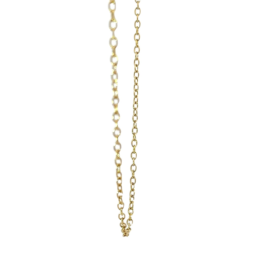 Plated 14K Gold Stainless Steel Necklace 55cm