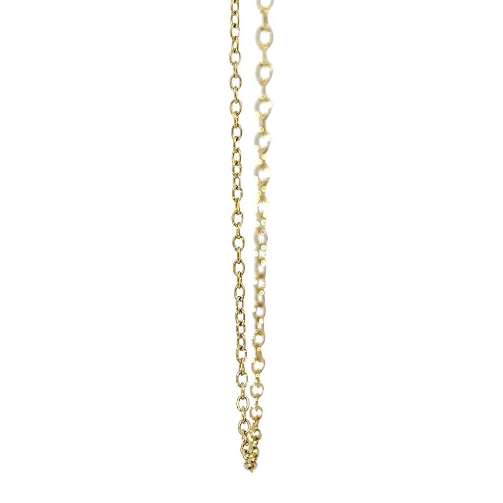 Plated 14K Gold Stainless Steel Necklace 55cm