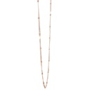 9K Pink Gold Diam Cut Curb/Ball Chain