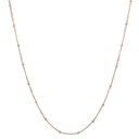 9K Pink Gold Diam Cut Curb/Ball Chain