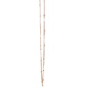 9K Pink Gold Diam Cut Curb/Ball Chain