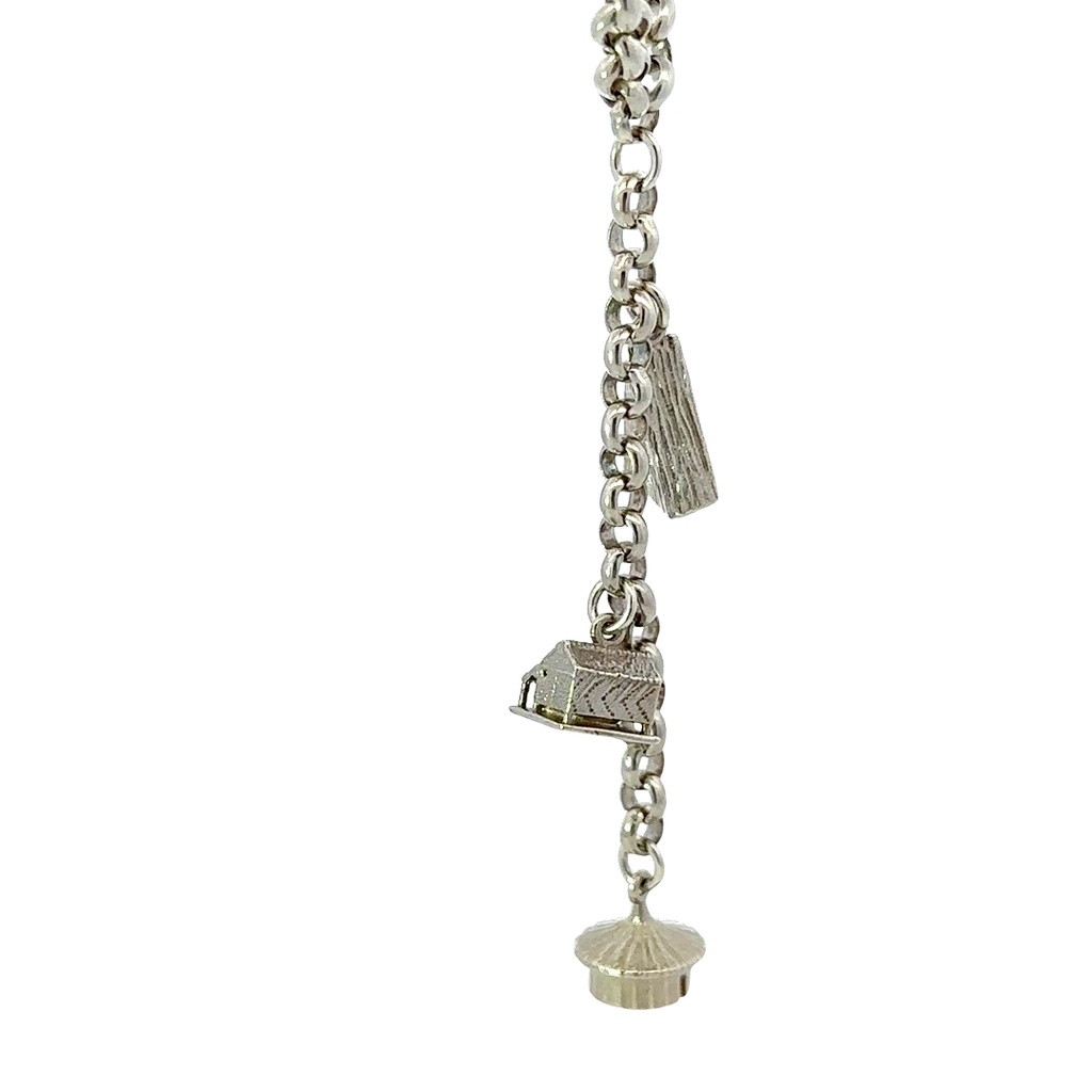 Hut Necklace In Sterling Silver
