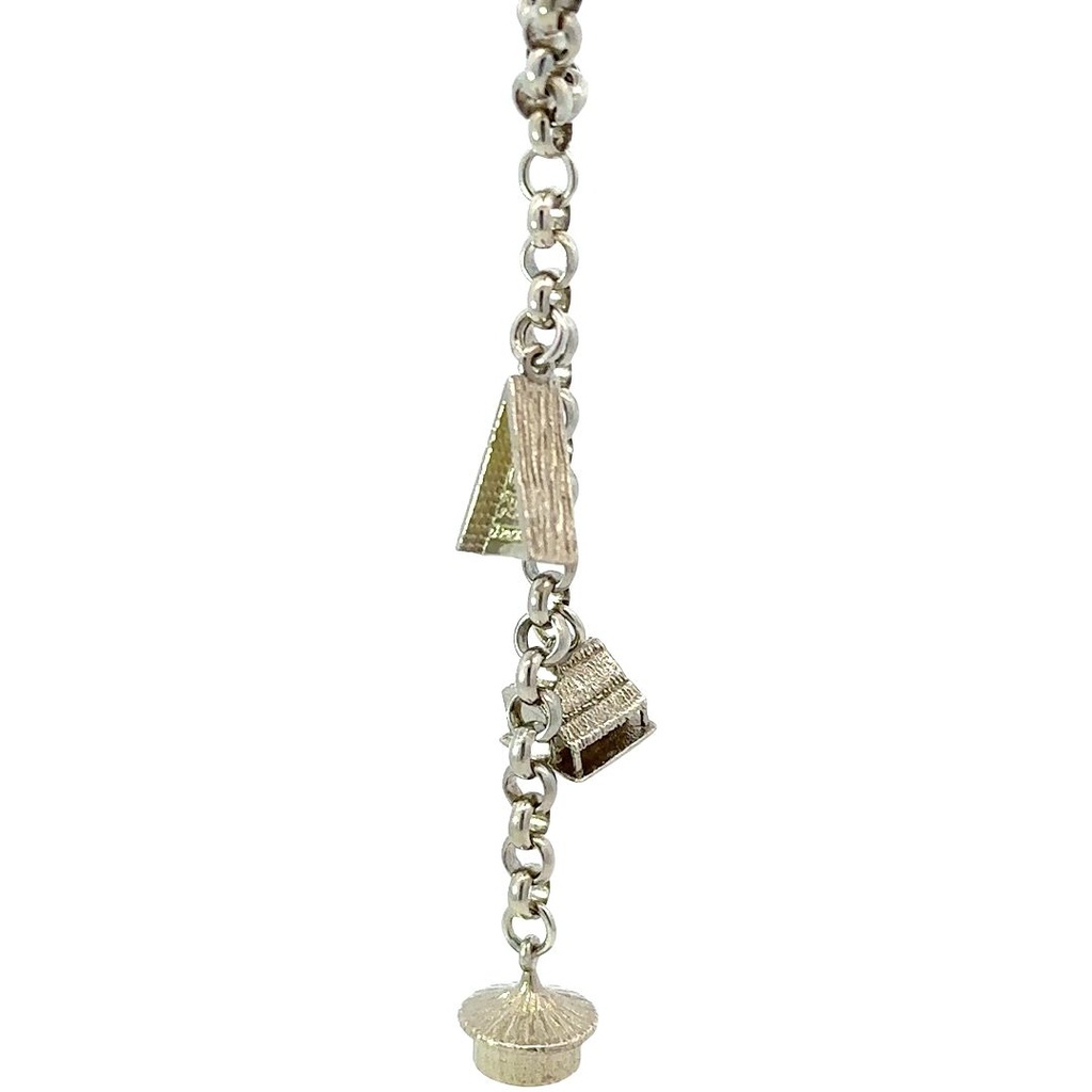 Hut Necklace In Sterling Silver