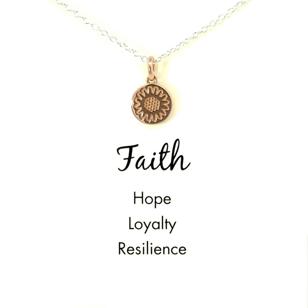 Petals "Faith" Silver Necklace