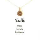 Petals "Faith" Silver Necklace