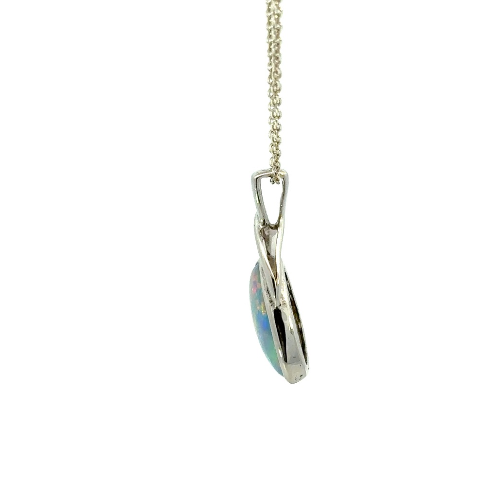Opal Doublet Pendant In Sterling Silver