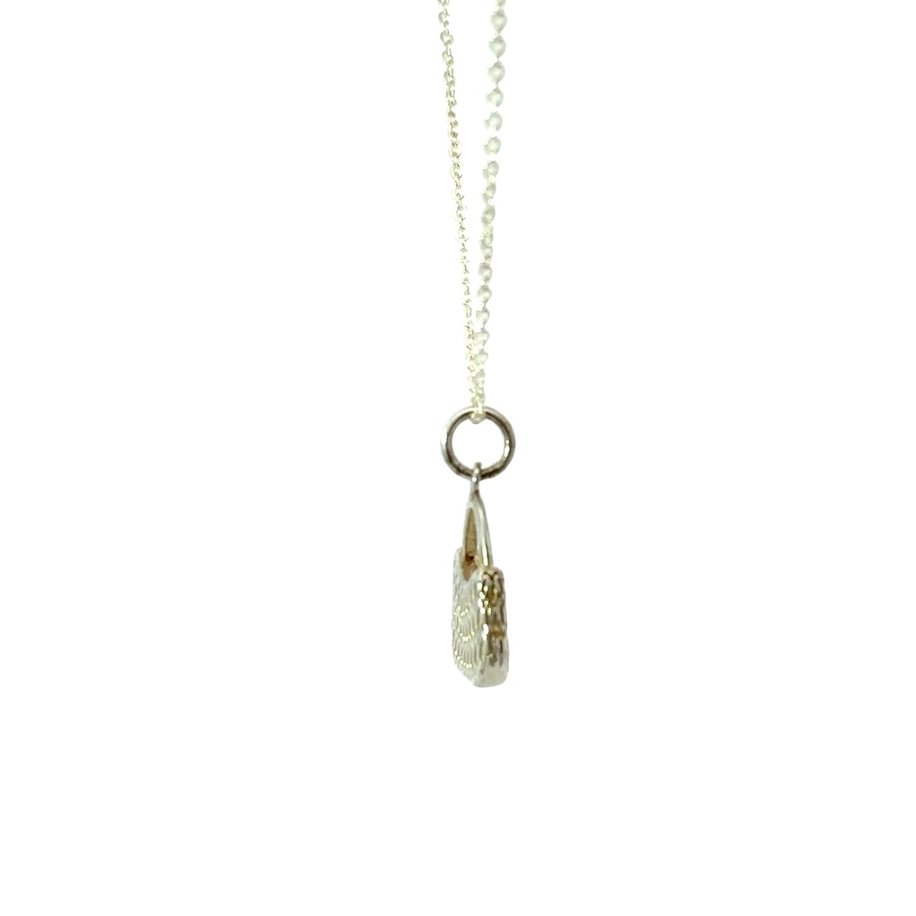 String Bilum Pendant In Sterling Silver