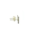 Twisted Bar Stud In Sterling Silver