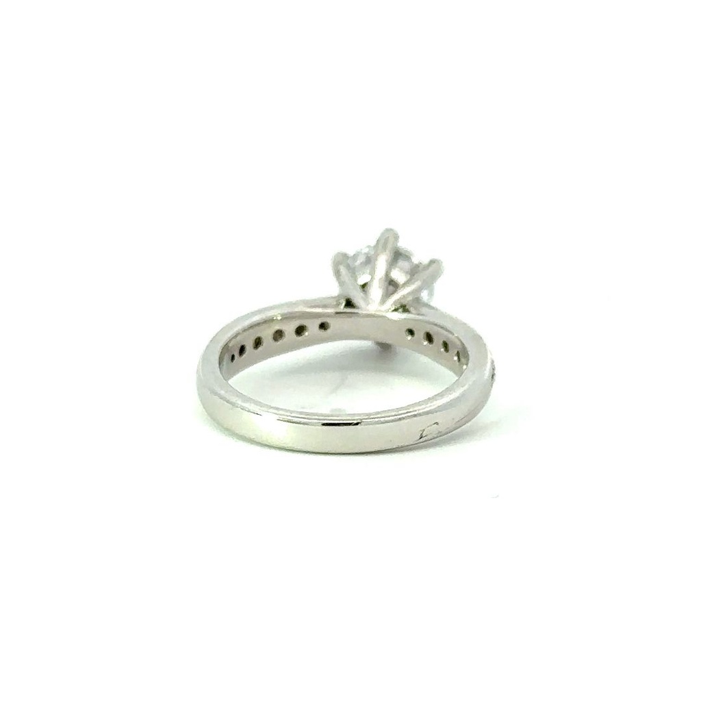 Cubic Sterling Silver Ring With CZ Set Band