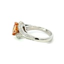 Apricot Cubic Ring In Sterling Silver