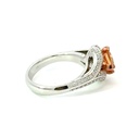 Apricot Cubic Ring In Sterling Silver