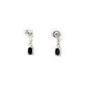 Sterling Silver 4-claw Triplet Oval Drop Opal Earrings