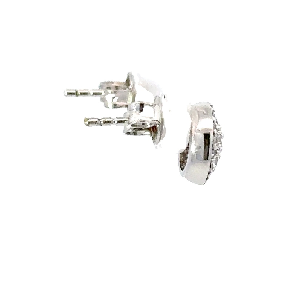 Cubic Zirconia Cluster Stud Earrings In Silver