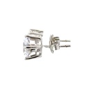 Cubic Zirconia Earring Studs In Sterling Silver