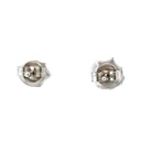 Cubic Zirconia Earring Studs In Sterling Silver