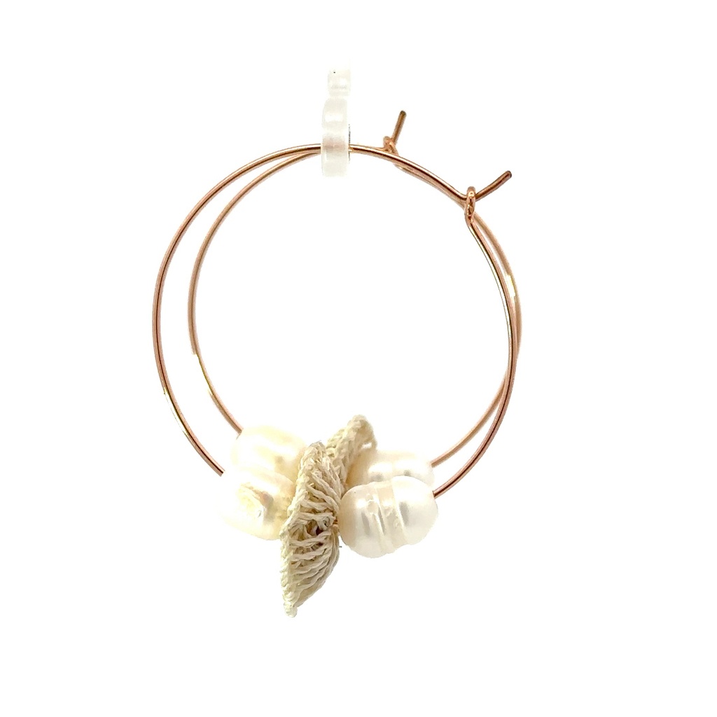 Pearl Hoop Earrings By Bilum & Bilas