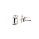 Cushion Cut Cubics In A Claw Setting In Sterling Silver