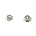 Cushion Cut Cubics In A Claw Setting In Sterling Silver