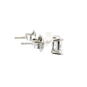 Cushion Cut Cubics In A Claw Setting In Sterling Silver