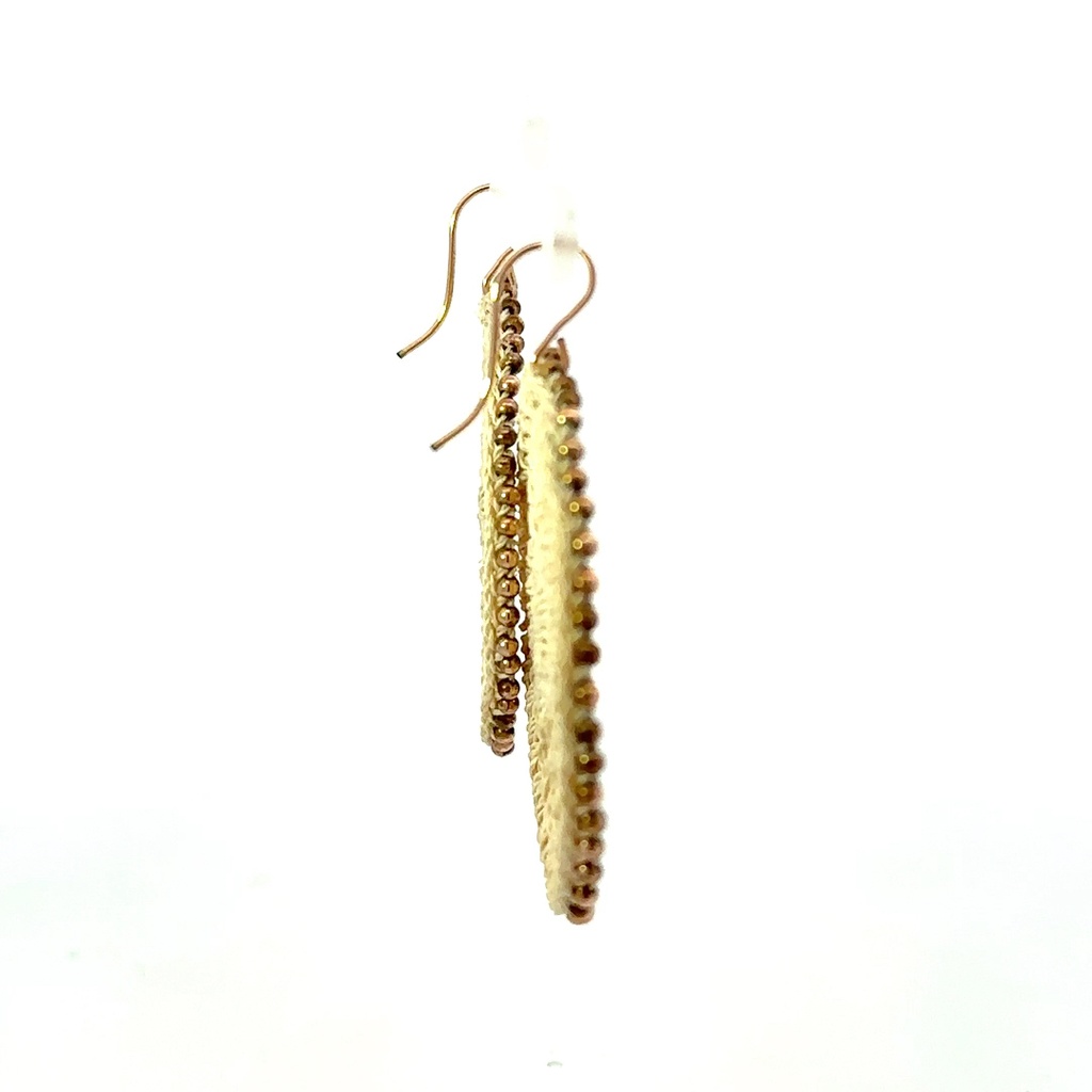 Woven Disc Sunset Earrings