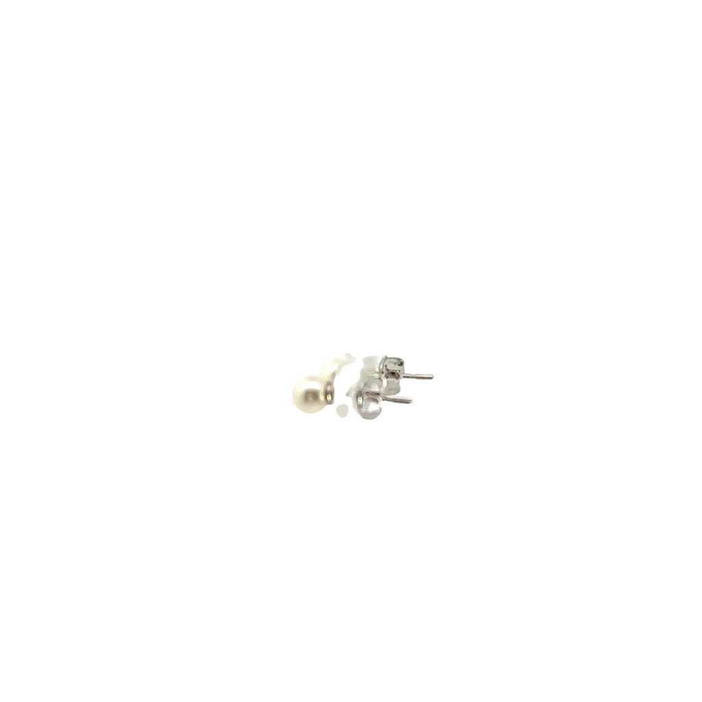 Petite Pearl Studs In Sterling Silver