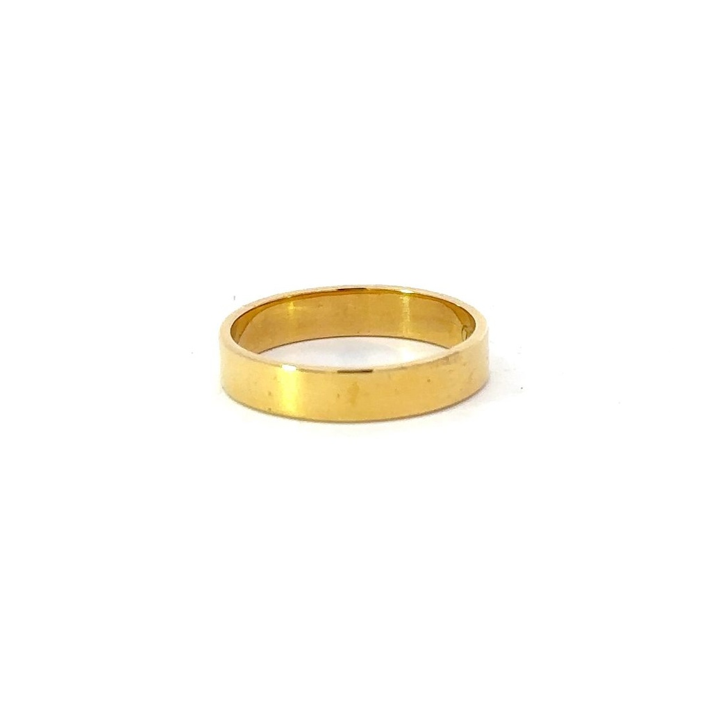 Wedding Ring In 18K Yellow Gold With A Flat Profile