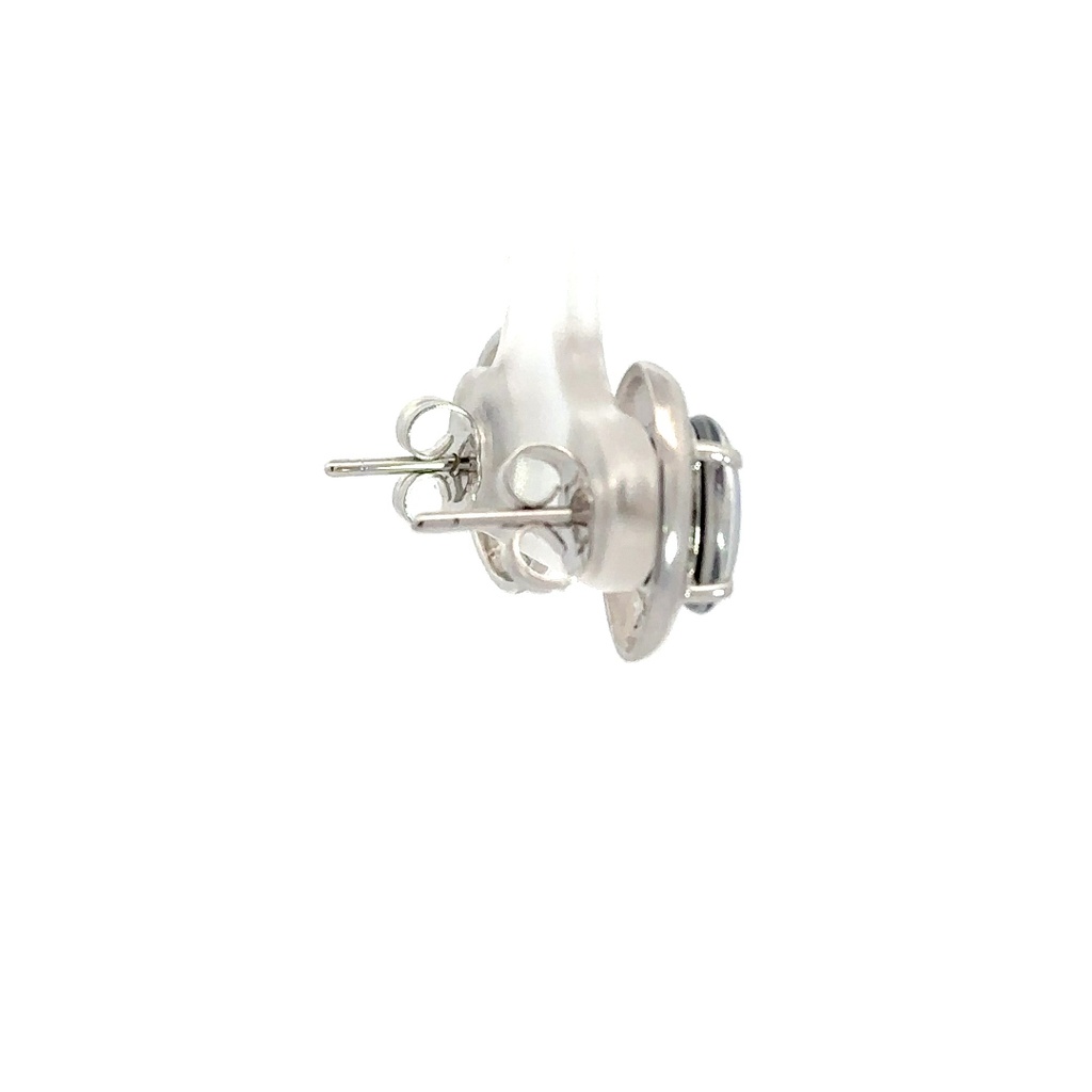 Sterling Silver Bezel Triplet Opal Earrings