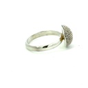 Granulation Domed Top Ring In Silver