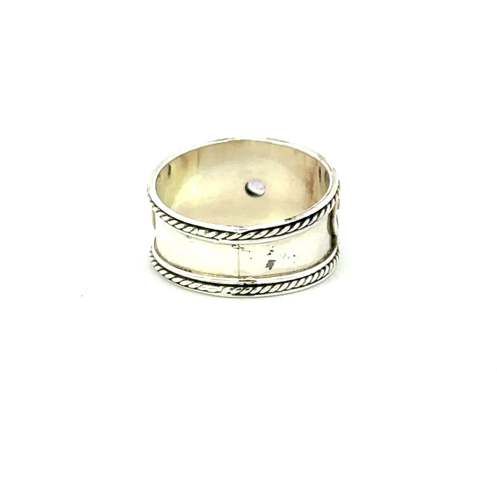 Amethyst Ring In Silver With A Detailed Design