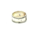Amethyst Ring In Silver With A Detailed Design
