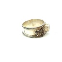 Amethyst Ring In Silver With A Detailed Design