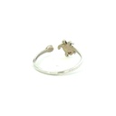 Turtle Ring With Cubic In Silver
