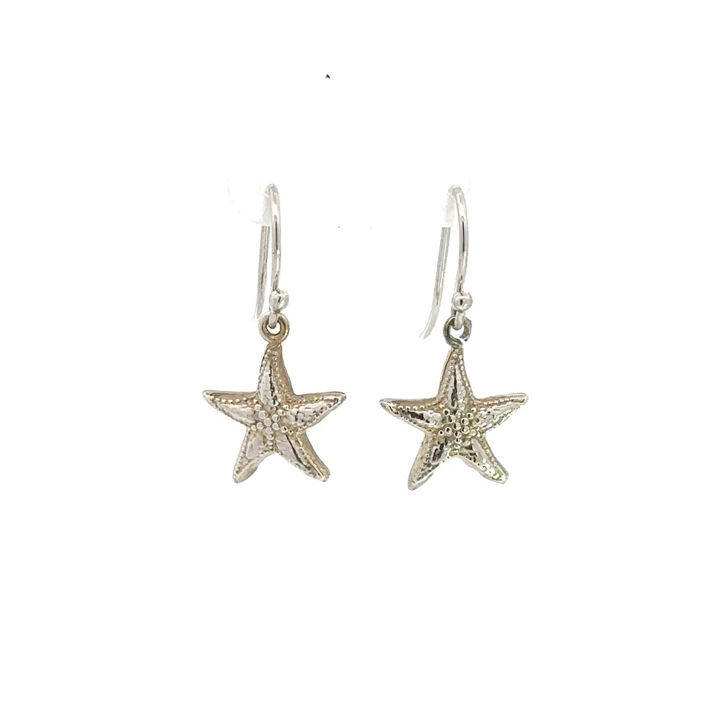 Sterling Silver Small Starfish Earrings
