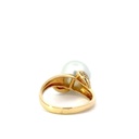 18ct White Gold South Sea Pearl & Diamond Ring