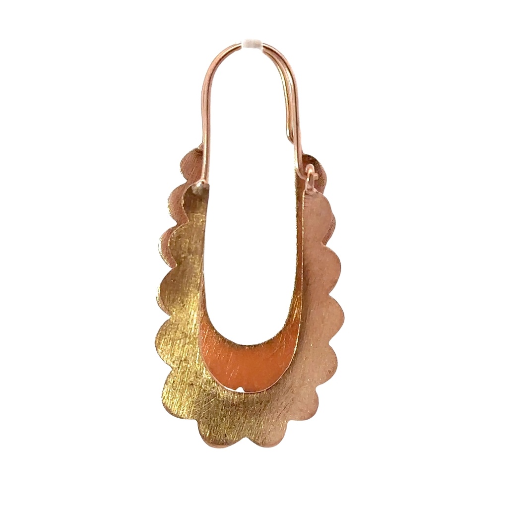 Rose Gold Plated Sideways Earrings