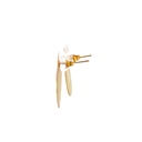 Yellow Gold Plated Brass Round Disc Studs