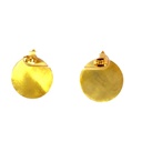 Yellow Gold Plated Brass Round Disc Studs