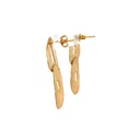 Hammered Matte Finish Gold Plated Stud Earrings