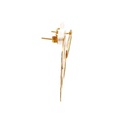 Hammered Matte Finish Gold Plated Stud Earrings