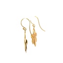 Matte Finish Gold Plated Drop Petal Earrings