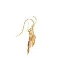 Matte Finish Gold Plated Drop Petal Earrings