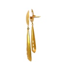 Gold Plated Brass Disc Stud & Cut-Out Drop