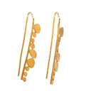 Matte Finished Gold Plated Drop Earrings