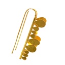 Matte Finished Gold Plated Drop Earrings