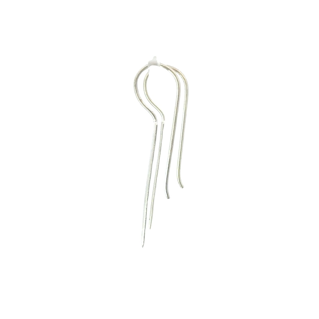Matte Bar Sterling Silver Earrings