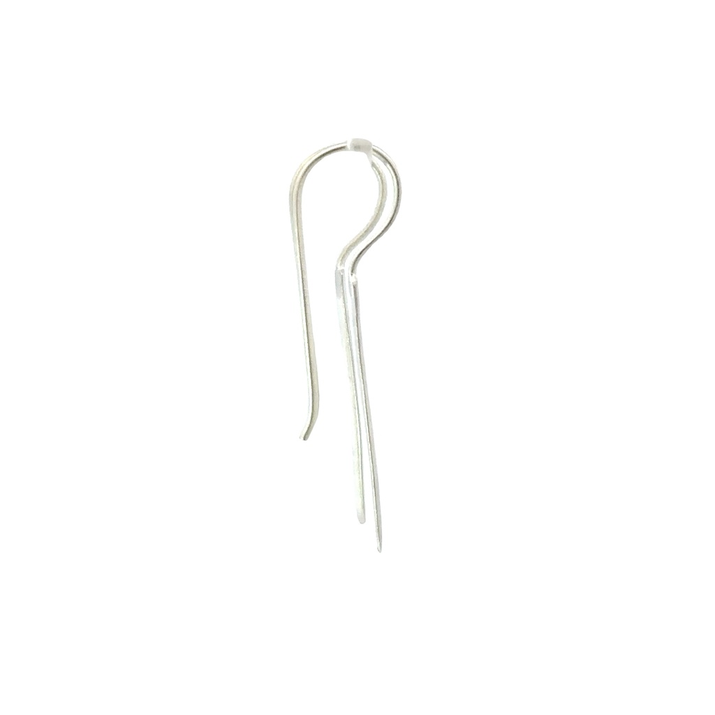 Matte Bar Sterling Silver Earrings