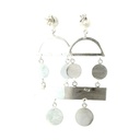 Sterling Silver Matte Finished Drop Earrings