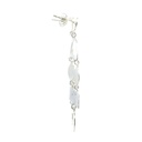 Sterling Silver Matte Finished Drop Earrings