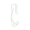 Satin Finished Sterling Silver Drop Earrings
