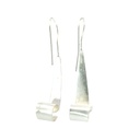 Satin Finished Sterling Silver Drop Earrings
